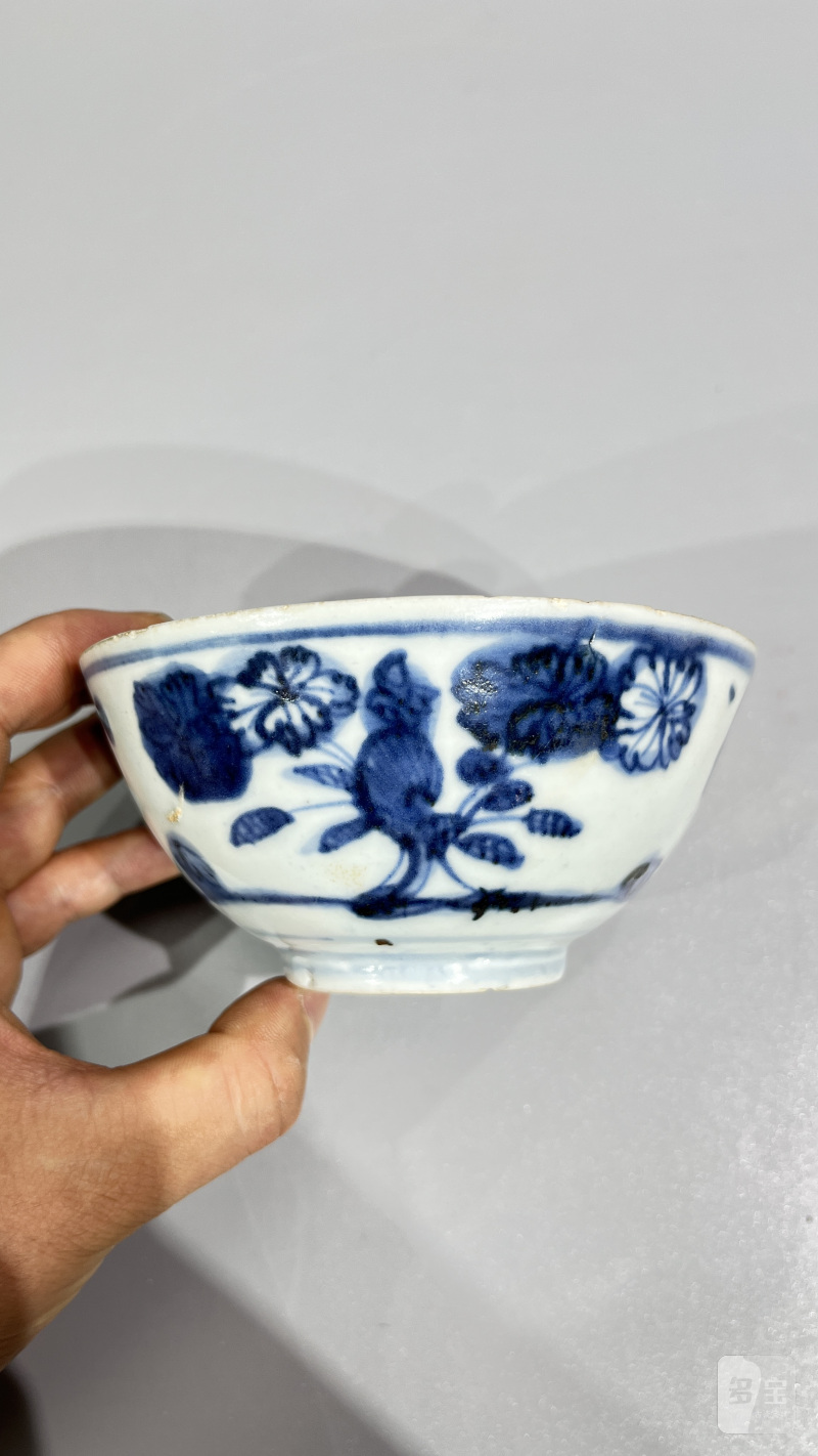 明 青花花卉纹碗 - 图5